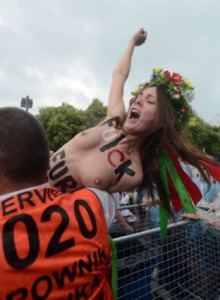 Femen in the foam