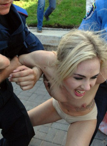 Femen public nudity - fuck with him