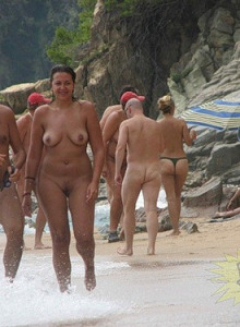 Nude nudists on the beach