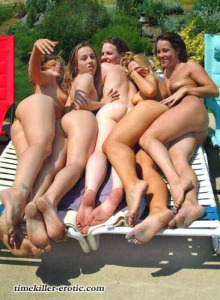 Five young exciting nudist girls