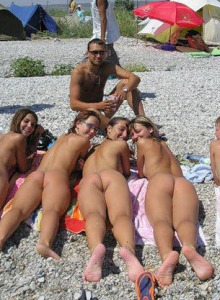 Exciting nudist girls on the beach