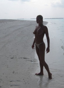 Anastasia Volochkova beach topless