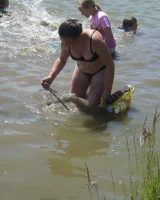 Two teen gf's in see-through bikini