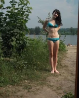 Two teen gf's in see-through bikini