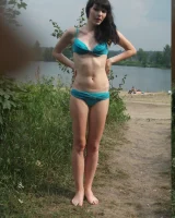 Two teen gf's in see-through bikini