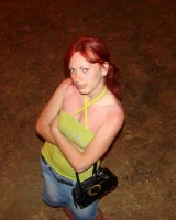 Topless puffy nipples redhead gf Susy is in bikini on the beach