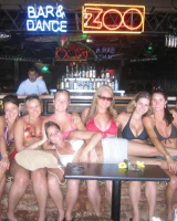 Lizzie and her bikini girlfriends going crazy and topless