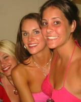 Lizzie and her bikini girlfriends going crazy and topless